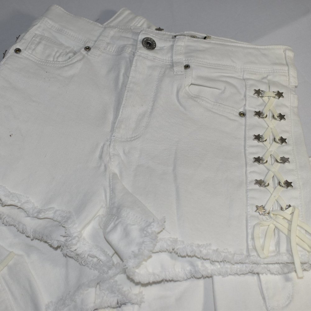 White Jean Shorts